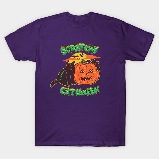 Scratchy Catoween T-Shirt by Hillary White Rabbit